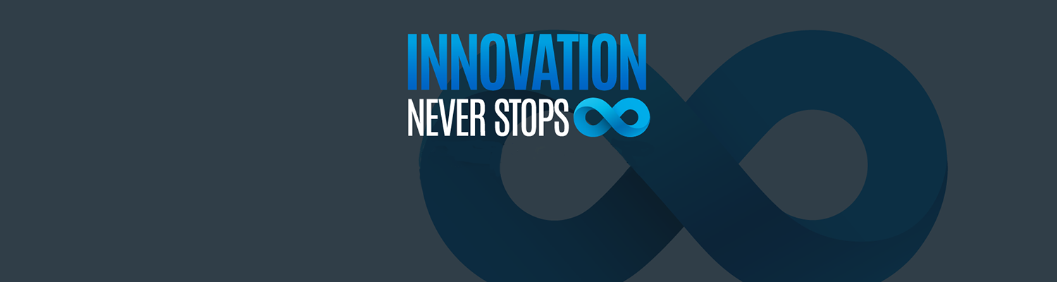 Homepage banner: Innovation Never Stops